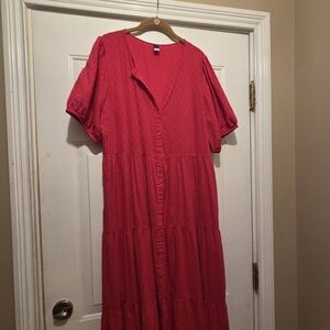 Old Navy Vibrant Red Maxi Dress